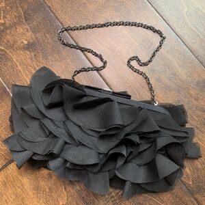 {Sondra‎ Roberts} Black Ruffle Purse